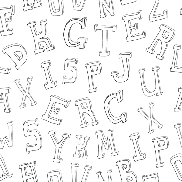Buchstaben nahtloses Muster — Stockvektor