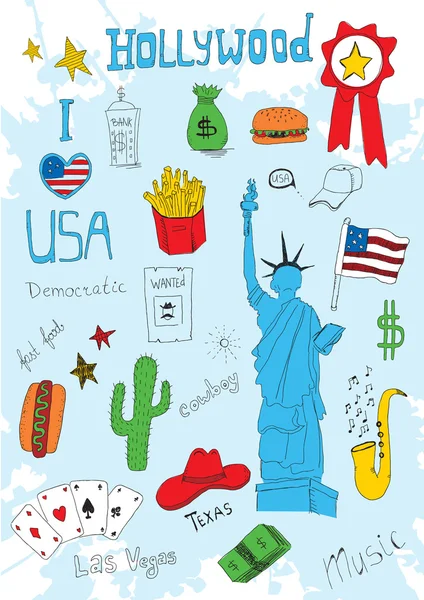 American Set — Stock Vector