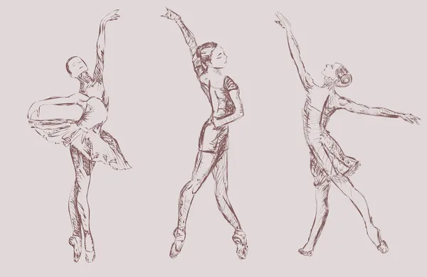 芭蕾舞团员 — 图库矢量图片