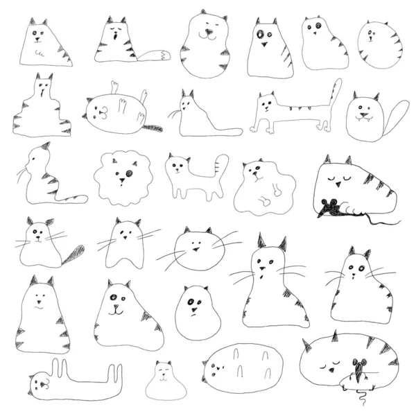 Katt doodles — Stock vektor