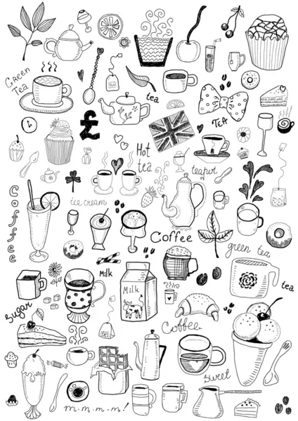 Desserts collection — Stock Vector