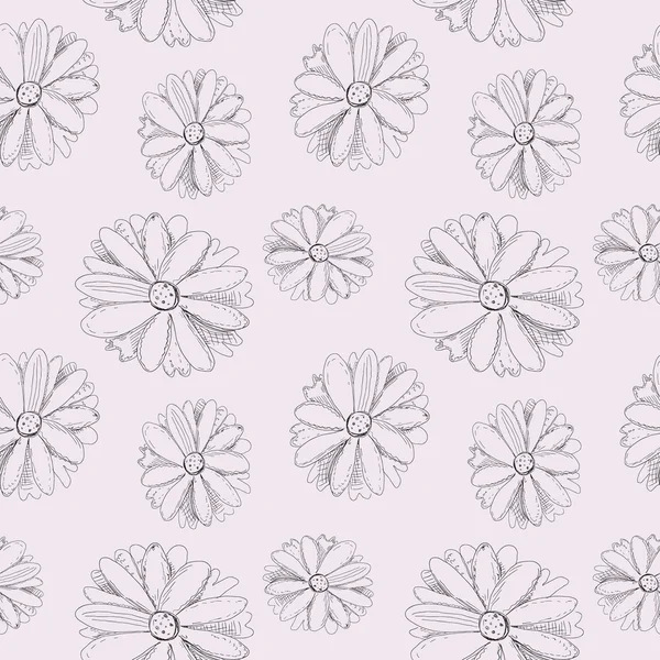 Fleurs motif sans couture — Image vectorielle