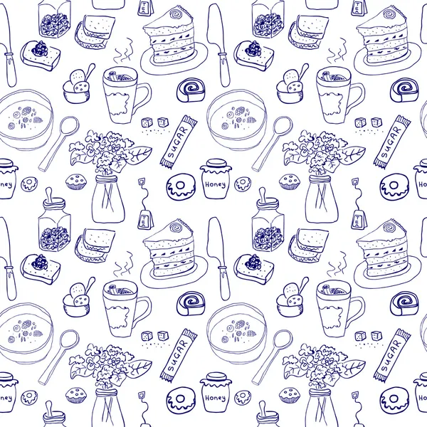 Breakfast seamless pattern