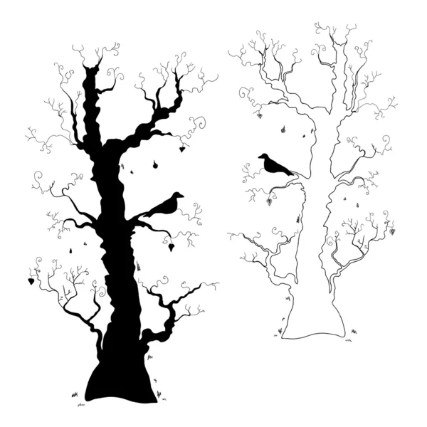 Halloween Trees — Stock Vector