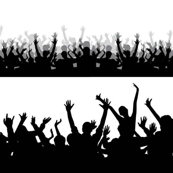 Crowd silhouette — Stock Vector