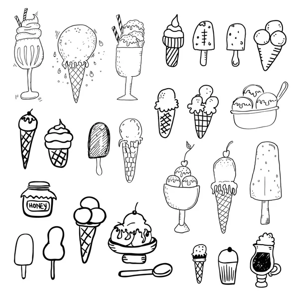 Set de helados — Vector de stock