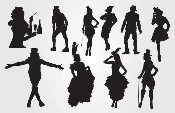 Personnes Silhouettes — Image vectorielle