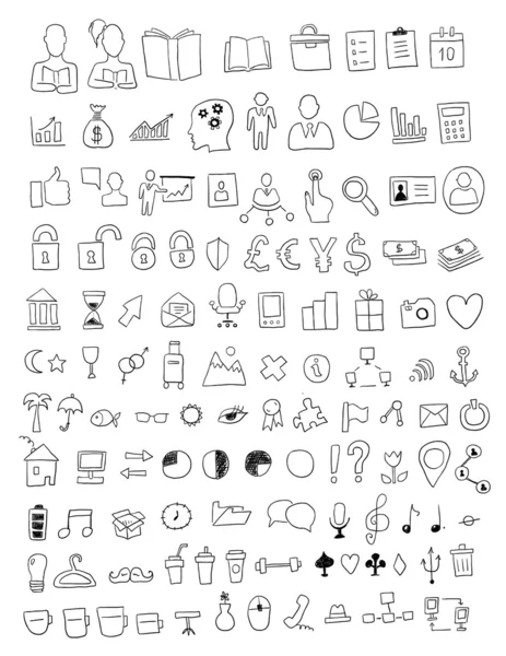 Conjunto de varios iconos — Vector de stock