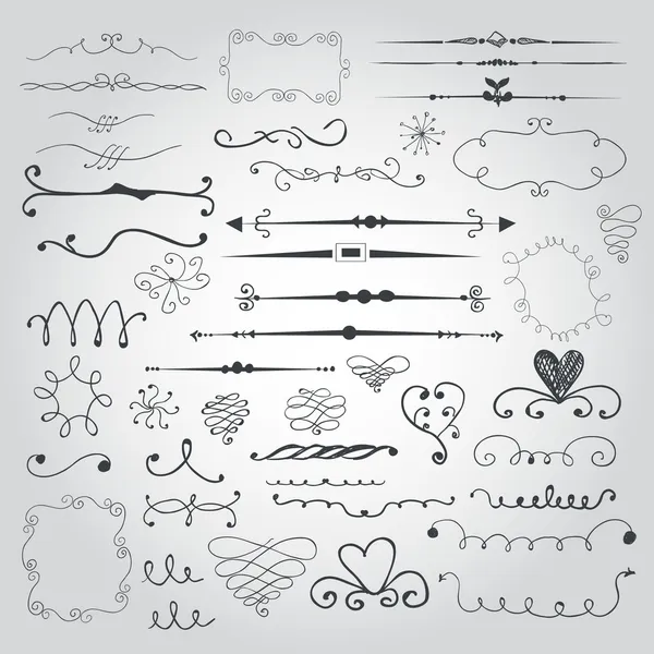 Conjunto de Doodle — Vector de stock