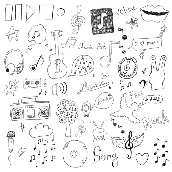 Collection de signes musicaux — Image vectorielle