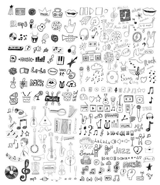 Ensemble de symboles musicaux — Image vectorielle