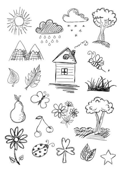 Nature objects — Stock Vector