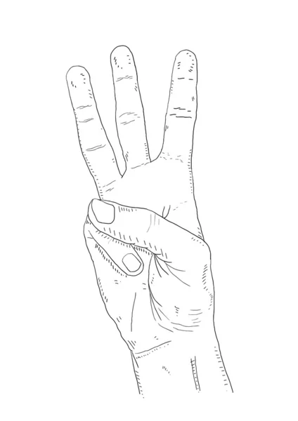 Hand sign — 스톡 벡터