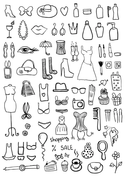 Accessoires femme — Image vectorielle