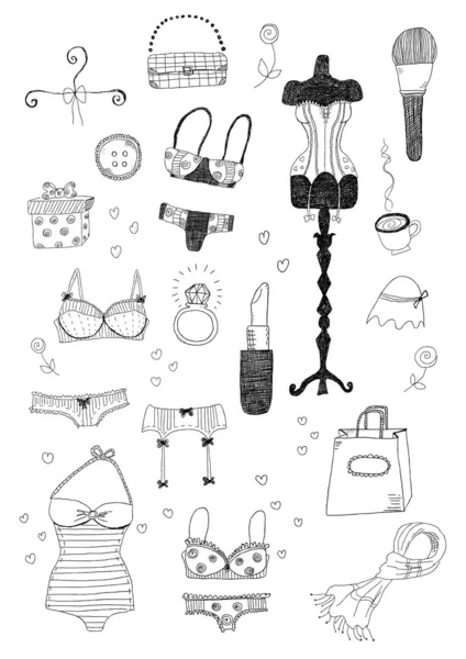 Vrouwen accessoires set — Stockvector