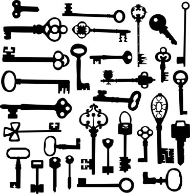 anahtarları silhouettes