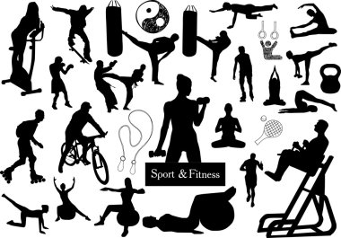 Spor ve fitness silhouettes