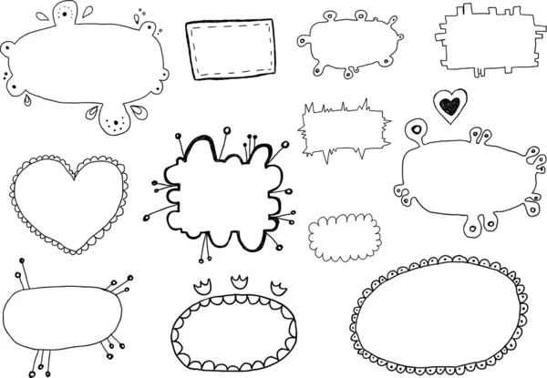 Molduras desenhadas à mão —  Vetores de Stock