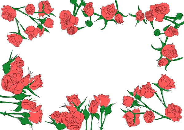 Bloemen Kader — Stockvector