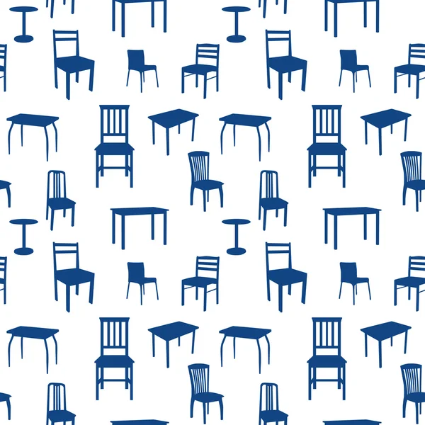 Sömlös stolar och bord mönster — Stock vektor