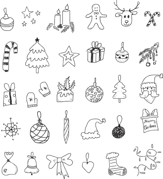 Doodles de Natal — Vetor de Stock