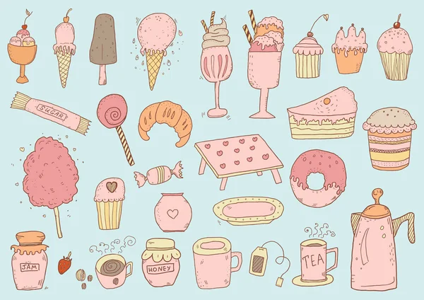 设置甜食 — 图库矢量图片