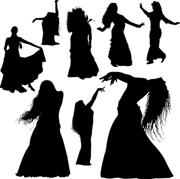 Силуэты танца живота
