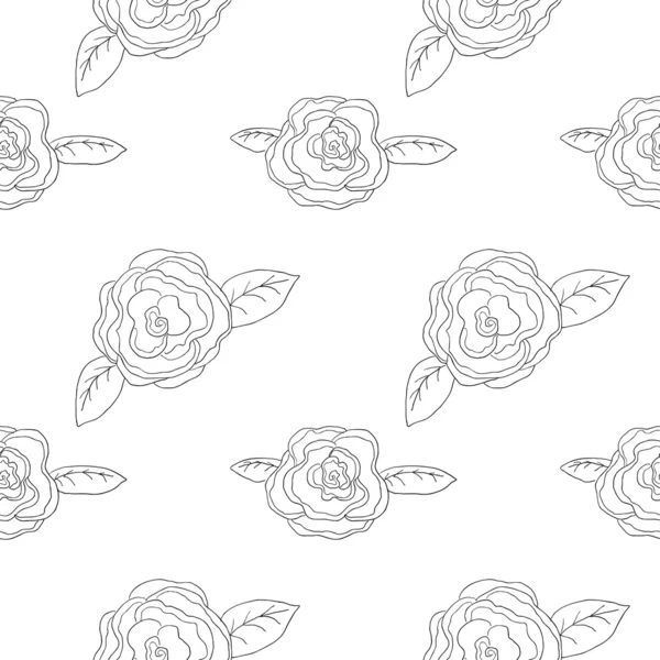 Rosas patrón sin costura — Archivo Imágenes Vectoriales