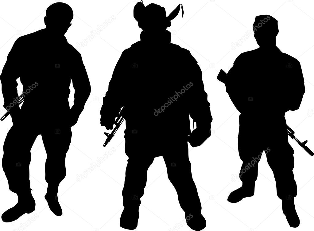 Soldiers silhouette