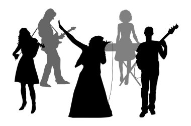 müzik grubu silhouettes
