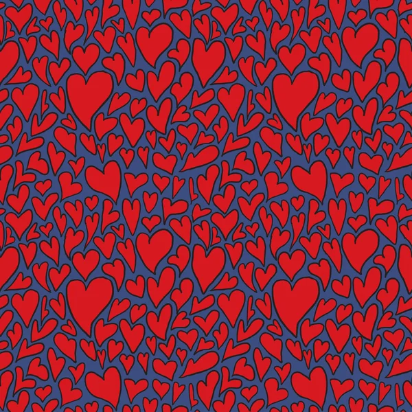 Hearts. Seamless pattern — Stock Vector