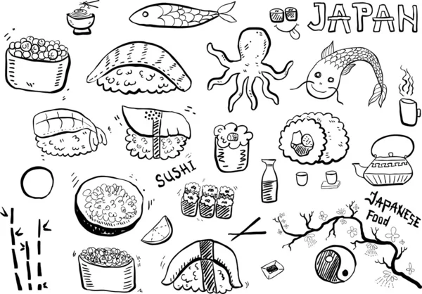 Comida japonesa — Vector de stock