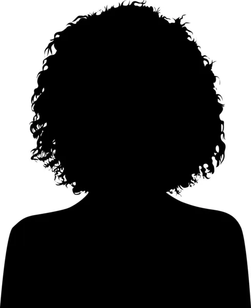 Woman Head Silhouette — Stock Vector