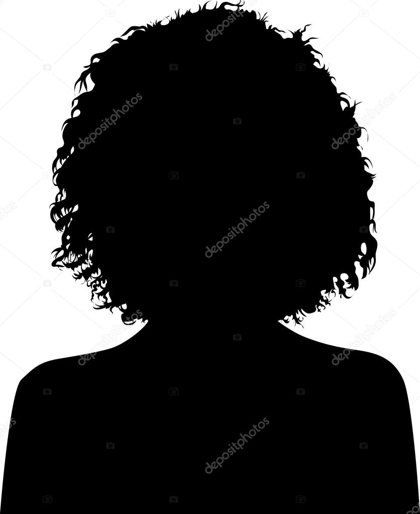 Curly hair silhouette Vector Art Stock Images | Depositphotos