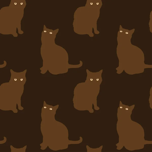 Cats Seamless Pattern — Stock Vector