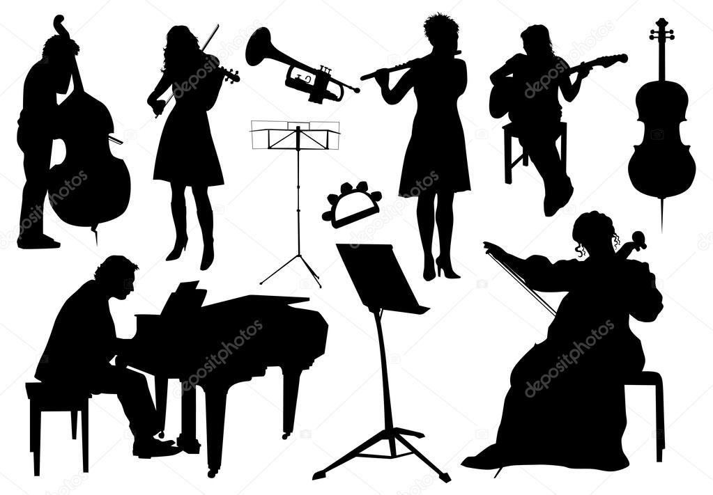 Orchestra silhouettes