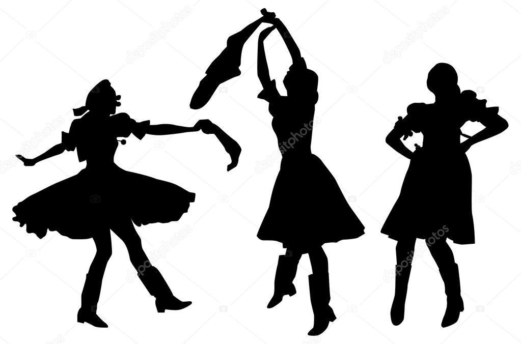 Russian Dancers Silhouettes