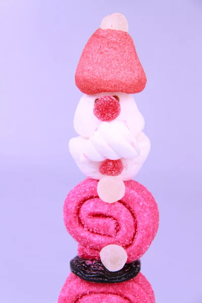 Marshmllow Santa lollypop — Stockfoto