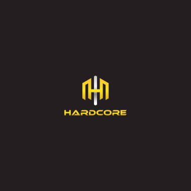 İlk harf H logo monogram harfi basit