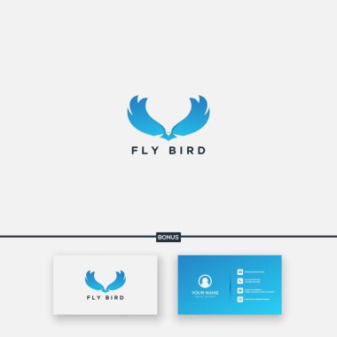 wings bird strong logo eagle