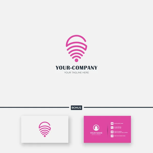 Шпилька Логотип Літери Розташування Візитною Карткою — стоковий вектор