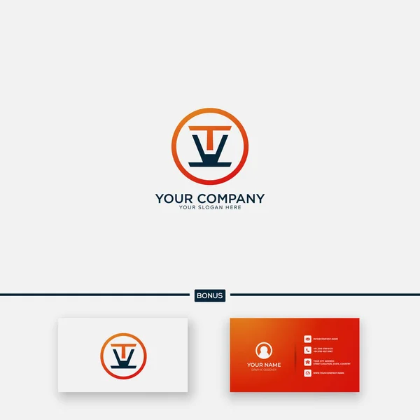 Carta Monograma Broca Design Logotipo — Vetor de Stock