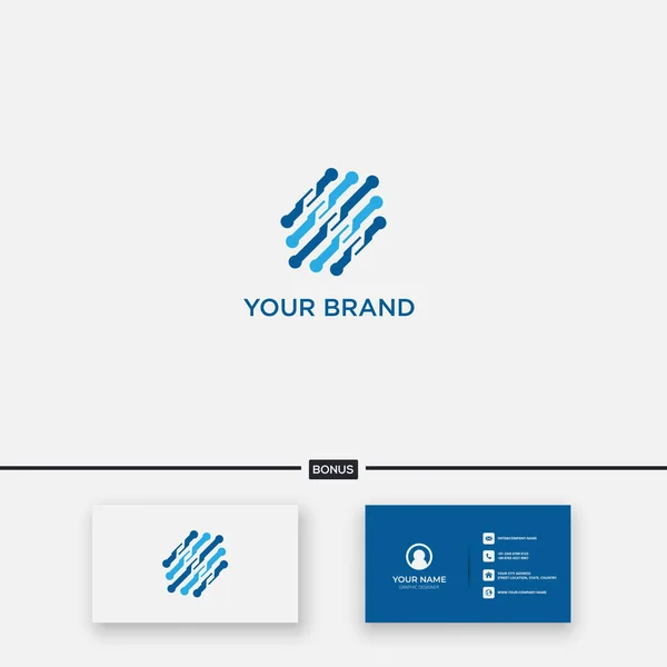 Gradient Technologie Abstraite Logo Moderne — Image vectorielle