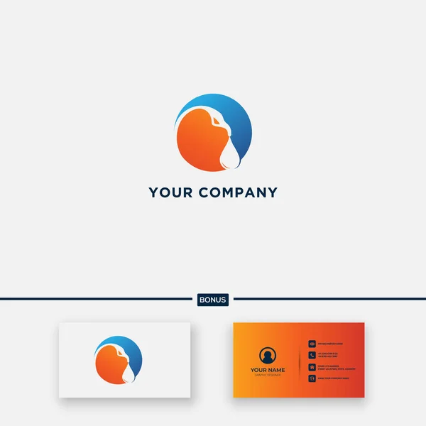 Illustration Logo Vectoriel Goutte Gaz Bleu Orange — Image vectorielle