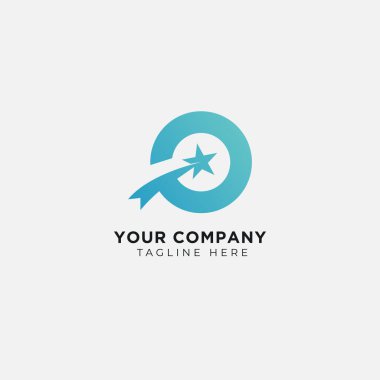 Hızlı Mavi Yıldızlar logosu Modern Tasarım