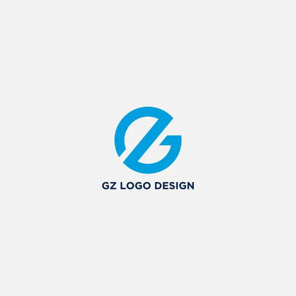 G Z harfi ilk logo GE harfi basit vektör