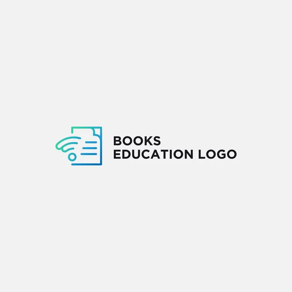 Book Logo Online Vector Boeken Onderwijs — Stockvector