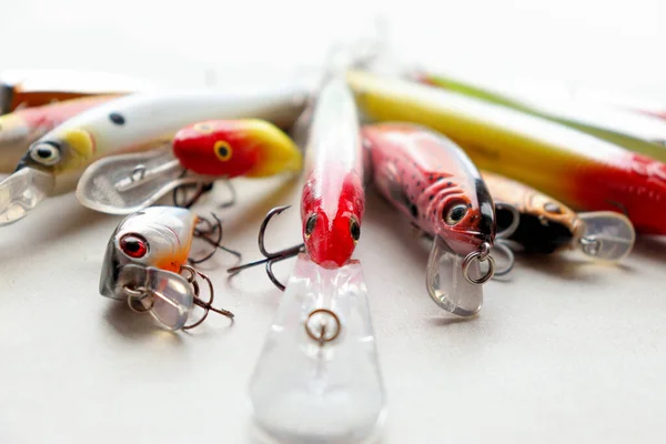 Set Fishing Lures Triple Hooks — Stock Photo, Image