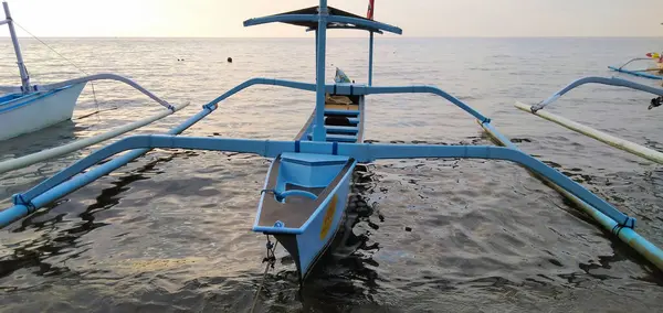 Barcos Pescadores Balineses Estão Esperando Para Sair Para Mar Bali — Fotografia de Stock