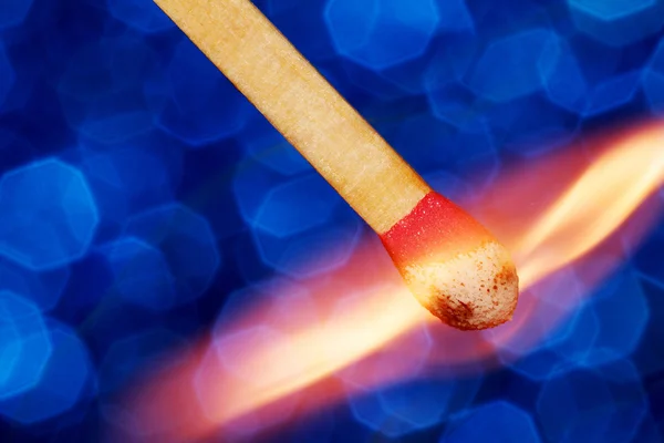 Matchstick pegando fogo — Fotografia de Stock